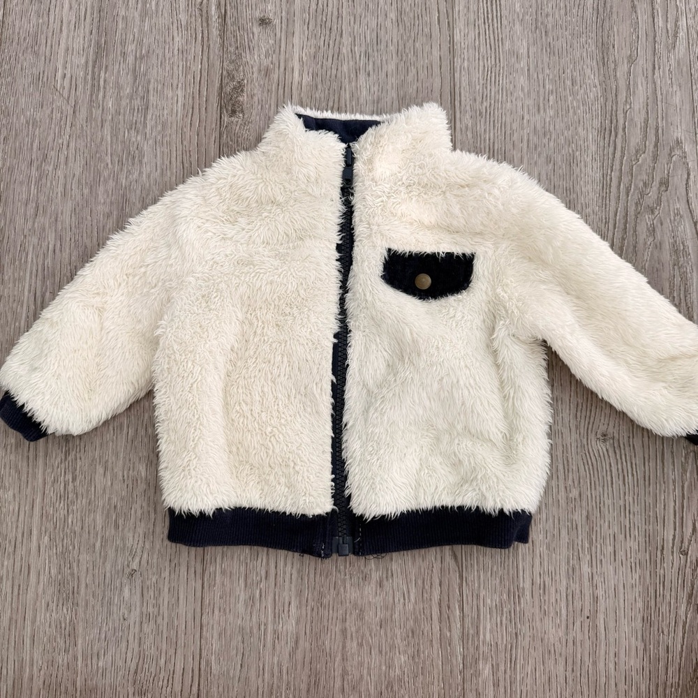 Gymboree Cuddle Club Boys Sherpa Jacket 6-12 month